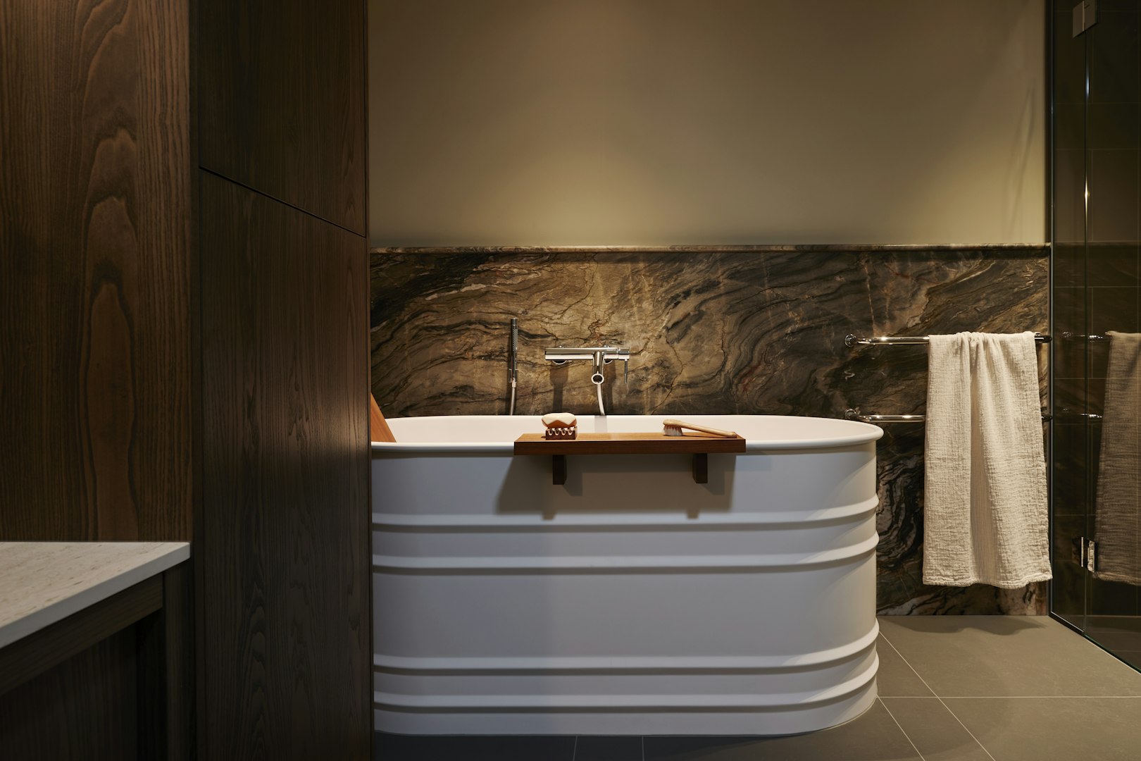 Earth and Stone — bathroom by Du Bois Design (NKBA Excellence in Design 2026)